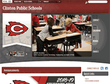 Tablet Screenshot of clintonpublicschools.com